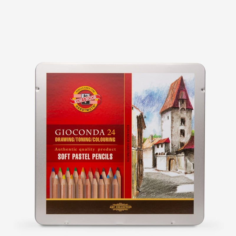 Koh-I-Noor Hardtmuth Artists Soft Pastel Pencils Set 8828 - 24 Colors - Image 1